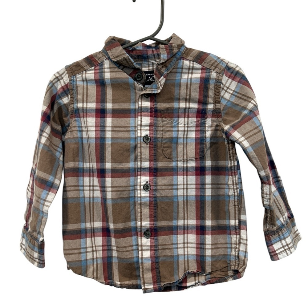 Plaid Button-Up Kids Shirt